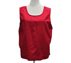 Sag Harbor Womens 100% Silk Sleeveless Tank Top Size 16 Red Vintage