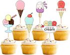 36PCS Summer Beach Party Cupcake Toppers - Colorful Pool Party Cake Decorations
