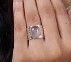 Rose Quartz925 Solid Sterling Silver Band &Statement Ring Handmade Ring All size