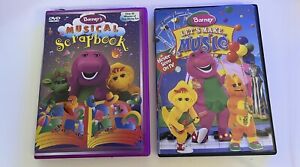 DVD Lot Of Two (2) DVDs Barney Let’s Make Music & Barney’s Musical Scrapbook VG