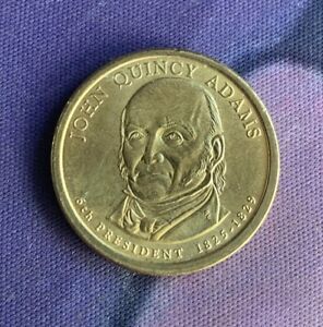 1825-1829 John Quincy Adams dollar coin, 2008 p, good condition