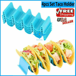 4 Pcs Taco Holder Mexican Food Wave Shape Hard Rack Stand Kitchen Cooking Tool