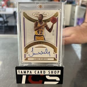2020-21 Panini Flawless James Worthy Autographs Auto Gold Lakers #EXS-WOR 8/10