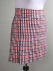 AKRIS PUNTO $495 Plaid Textured Check Slit Front Lined Skirt Size US 12