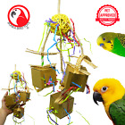 Bonka Bird Toys 2635 Peekaboo Trio Forage Chew Shred Medium Parrot Cage Toy Pet