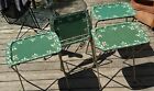 Vintage Set Of 4 Mid Century TV trays W/Stand Green Floral GC~Read All