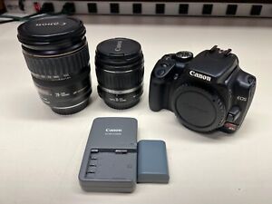 CANON EOS REBEL XTi DIGITAL CAMERA W/ 18-55MM 28-135MM LENSES BATTERY CHARGER