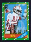 1986 Topps Jerry Rice #161 RC 49ers Rookie Card - EX