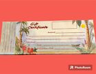 100 Palm Tree Themed Blank Gift Certificates ￼