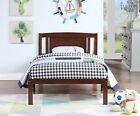 Twin Size Wood Platform Bed Frame with Headboard For Kids