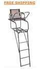 15.5' Tall Ladder Tree Stand with Mesh Seat Adjustable Rail Hunting Shoot Deer