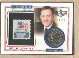 Michael S Rogers POA-48 2020 Decision 2020 Pieces of America Stamp Quarter 14/20