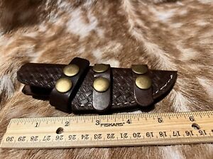 6 Inch Normal Hand Made Pure Leather Sheath For Fixed Blade Knife Cross Draw