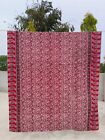 Vintage Kantha Quilt Throw Indian Handmade Bedspread Cotton Blanket Boho Gudari