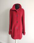 AKRIS Womens Silk Red Button Coat Overcoat Size US 4 / FR 36 / D 34