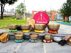 Handbeaten set of deep seven tibetan singing bowl set of 7