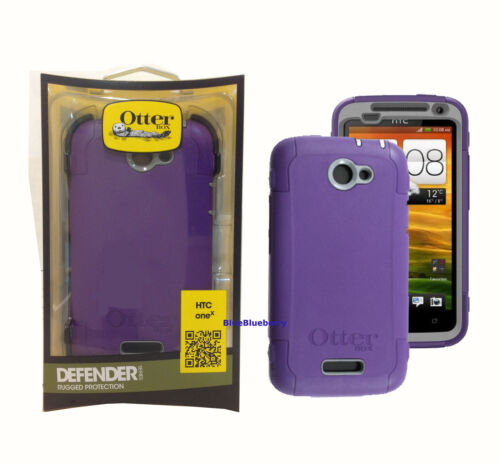 Otterbox Defender Case for HTC One X - Retail Packaging - Grape/Grey