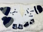 Dallas Cowboys Baby Outfits Lot Crochet Booties Hats Football 14-18lbs 3-6 Mo