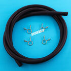 3ft Rubber Hose Line for Suzuki 9mm OD 6mm ID + Spring Clip Clamp- Fuel Carb (For: 1983 Suzuki RM500)