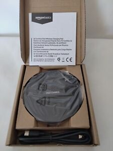 AmazonBasics  Qi Certified Fast Wireless Charging Pad Black Color 10W