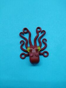 Lego Animal/Water Minifigure Dark Red Octopus Neon Yellow Eyes 60167!