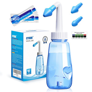 Neti Pot Sinus Rinse Bottle Nose Wash Cleaner Pressure Rinse Nasal Irrigation fo