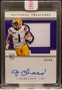 JA'MARR CHASE 2021 National Treasures Collegiate 94 RPA RC Rookie Patch Auto /99