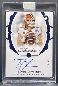 2021 Flawless Colliegate Trevor Lawrence Rookie Sapphire RC On-Card AUTO #/15