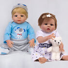 Reborn Dolls Lifelike Newborn Baby Twins/Boy/Girl Doll Full Body Vinyl Silicone