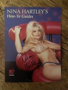 NINA HARTLEY VERY SEXY HAND SIGNED 8X10 HARD COVER GUIDE 