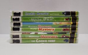 123 Sesame Street Children’s DVDs - Lot of 6 - Cookie Monster, Elmo, Others