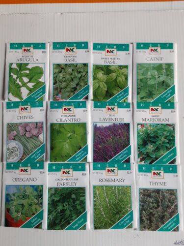 Lot of 12 Packs Of Herb Seeds By NK Lawn And Garden