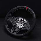 Real Leather Flat Customized Sport Universal Steering Wheel For BMW 5-Series oem