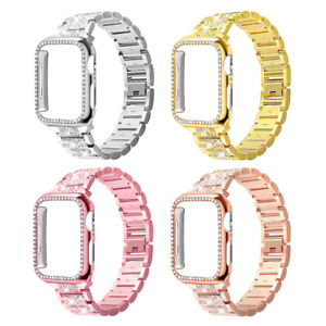 38 40 42 44mm Bling iWatch Band+Case Cover For Apple Watch Series 6 5 4 3 2 1 SE