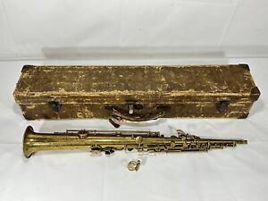 New ListingVintage Vega Company Boston ~ Low Pitch RV Straight Soprano Saxophone With Case