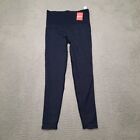 Spanx Look At Me Now Seamless Womens Leggings Pants Size Small Blue Track Stripe