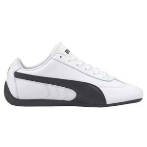 Puma Speedcat Shield Lace Up  Mens Black, White Sneakers Casual Shoes 387054-01
