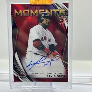 David Ortiz auto 2021 Topps Finest Moments RED!! Refractor autograph #/5!!