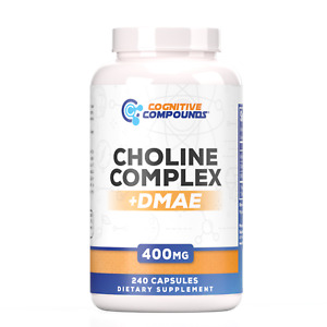 Choline Complex + DMAE Capsules | 120 & 240 Count | Cognitive Compounds