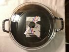 New in Box STAUB Cast Iron 3.5-qt Braiser with Glass Lid in Sapphire Blue