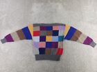 IQ Knitwear Women's Sweater Medium Multicolor Geometric Wool Vintage
