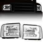 LED DRL Headlights For 2005-2007 Ford F250 F350 F450 F550 Super Duty Left+Right (For: 2005 F-350 Super Duty)
