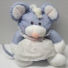 Vintage 1987 Fisher Price Puffalump Mouse Plush White Dress Stuffed Toy 16