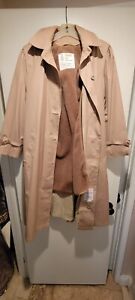 Vintage Classic London Fog Trench Coat Ladies Size Petite Small Brown