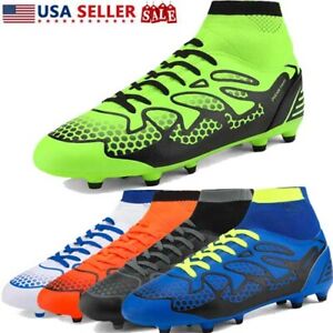 Mens Soccer Shoes High Top Soccer Cleats Football Shoes US size 6.5-13