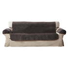 3-Piece Quilted Plush Sofa Pet Cover Multipurpose Furniture Protector, Chocolate