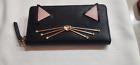 Kate Spade jazz things up cat multi NWT black full size wallet 2017 100% Leather