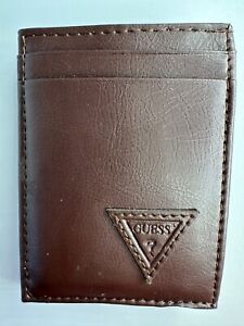 Guess Brown Magnetic RFID Card Wallet  Made In India