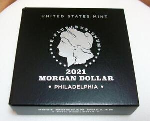 2021 P Morgan Silver Dollar OGP US Mint Box w/ COA + Free Capsule -Empty/No Coin