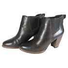 UGG  Women's Poppy US 7 Brown Leather Heeled Pull on Chelsea Booties Boots